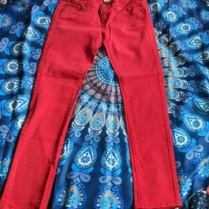 Blue Asphalt red skinny jeans size 9